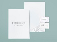 Set of printed material mockups
