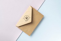 Wedding invitation with envelope mockup