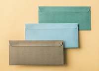 Closed envelope mockups with invitation cards