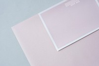 Pink card and document mockup