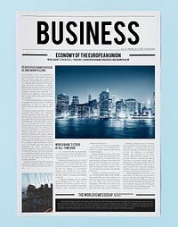 Latest business news newspaper mockup