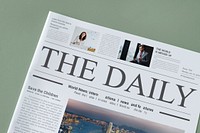 The daily news newspaper mockup