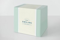 Mint green packaging box mockup