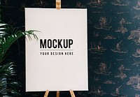 Shop sign on an easel mockup