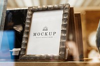 Mockup of a photo frame in the store