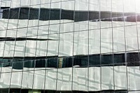 Close up of a glass building exterior