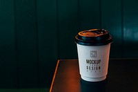 Mockup of a disposable coffee cup