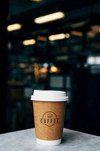 Mockup of a cup of takeaway coffee