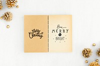 Christmas sketches in a notebook mockup