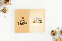 Christmas illustrations in a notebook mockup