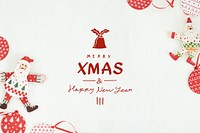 Merry X&#39;Mas and Happy New Year card mockup