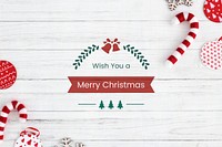 Wish you a Merry Christmas greeting card mockup