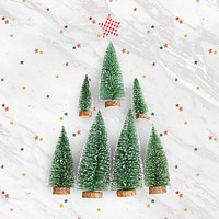 Cute Christmas tree flatlay design