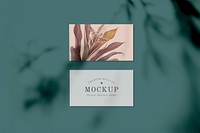Floral design business card mockup psd