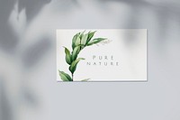Pure nature business card mockup psd