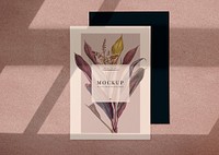 Ready to use floral card mockup psd