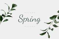 Spring feeling background with foliage psd