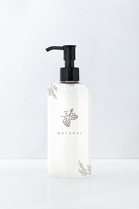 Body wash bottle mockup design