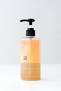 Body wash bottle mockup design