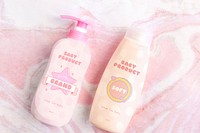 Body wash bottles mockup design