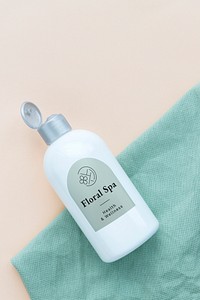 Body lotion bottle mockup design