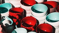 Colorful ceramic bowls