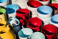 Colorful ceramic bowls