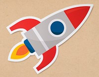 Rocket ship launching symbol icon