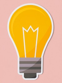 Creative light bulb icon isolated