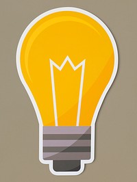 Creative light bulb icon isolated