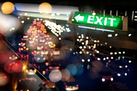 Blurred lights of traffic at night