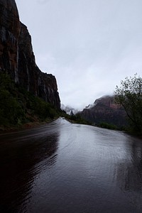 Mountain pass during monsoon season