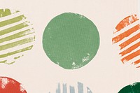 Colorful circle pattern background psd handmade prints