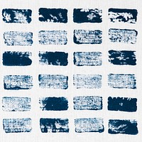 Blue square pattern block prints