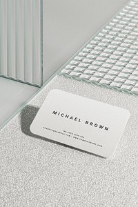 Aesthetic business card mockup psd corporate identity