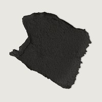 Smeared wet cement texture psd graphic element in black tone