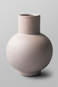 Beige ceramic vase mockup psd