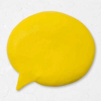 Speech bubble clay icon vector cute DIY marketing creative craft graphic