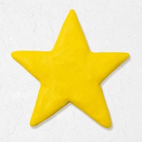 Cute star dry clay psd yellow graphic for kids