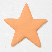 Cute star dry clay psd orange graphic for kids