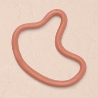 Clay irregular shape psd in pink handmade creative art