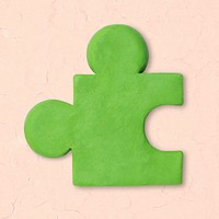 Jigsaw puzzle clay icon psd cute DIY marketing creative craft graphic