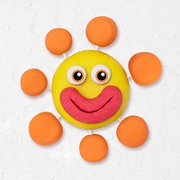 Covid-19 virus clay character psd cute handmade creative art for kids