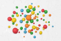 Colorful dry clay balls vector handmade creative art for kids