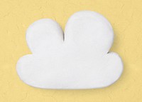 White cloud clay craft psd cute handmade creative art graphic