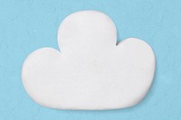 White cloud clay craft psd cute handmade creative art graphic