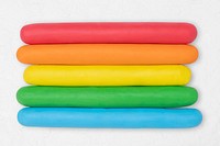 Rainbow dry clay textured psd colorful graphic creative craft for kids