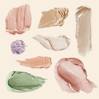 Pastel cream smear element psd set