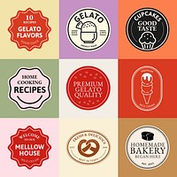 Food business logo psd set