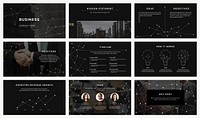 Corporate presentation template set, professional business vector layouts